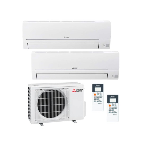 Aire 2x1 Mitsubishi Electric MXZ-2HA50VF + MSZ-HR25VFK + MSZ-HR35VFK