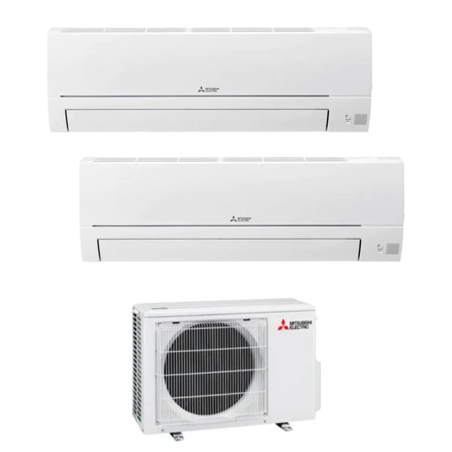Aire 2x1 Mitsubishi Electric MXZ-2HA50VF + MSZ-HR25VFK + MSZ-HR35VFK